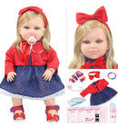 Boneca Bebê Reborn Loira com Bolsa e Acessórios