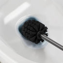 Escova Sanitária com Suporte de Parede – Design Inoxidável para Limpeza de Banheiro