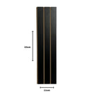 Kit 20 Painéis de Revestimento Ripado Decorativo em MDF – 45x11cm para Parede