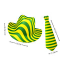 Kit Copa Do Mundo Brasil Futebol Chapéu + Gravatas Do Brasil em EVA