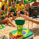 Copo Porta Lanche HEXA Kit 6 pçs COPA de Mundo Snack Cine BRASIL Lembrancinha