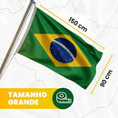 Bandeira do Brasil 150x90 Grande Copa do Mundo Jogos Seleção Torcida Resistente Premium