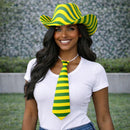 Kit Copa Do Mundo Brasil Futebol Chapéu + Gravatas Do Brasil em EVA