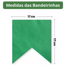 Bandeirinhas Verde e Amarela Copa do Mundo Brasil/Kit 100 a 500 Metros Resistente à Chuva PLÁSTICO Decoração/ Bandeirola