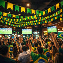 Bandeirinhas Verde e Amarela Copa do Mundo Brasil/Kit 100 a 500 Metros Resistente à Chuva PLÁSTICO Decoração/ Bandeirola