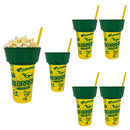 Copo Porta Lanche HEXA Kit 6 pçs COPA de Mundo Snack Cine BRASIL Lembrancinha